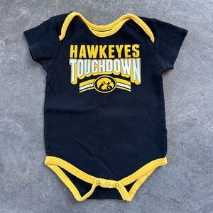 Black & Gold Iowa Hawkeyes 'Touchdown' 12mo Baby One-Piece